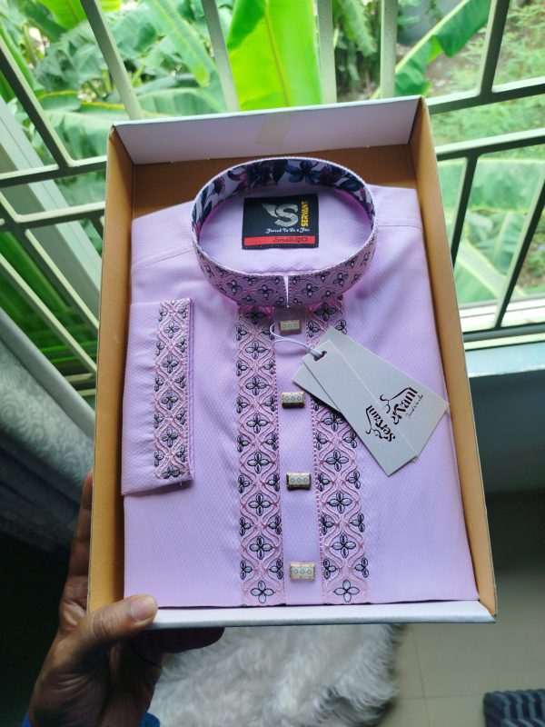 Baby Pink Embroidery Punjabi
