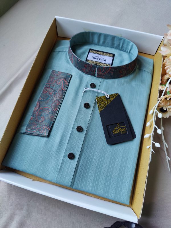 M Ash Stripe Contrast Punjabi
