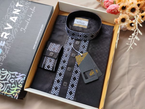 Jet  Embroidery & Sequence design Premium Panjabi