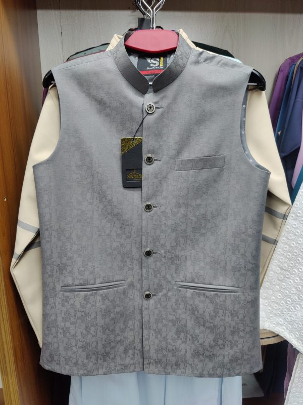 Luxury Gary Ash Jacquard Waist Coat